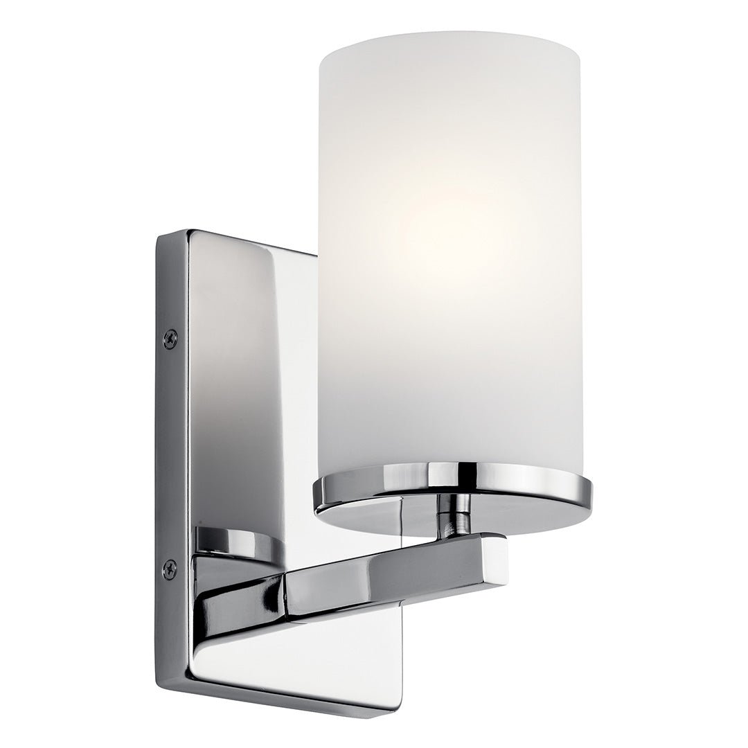 KICHLER-45495CHKICHLER Crosby 45495 1 Light Vanity Light with Frosted/Clear Glass