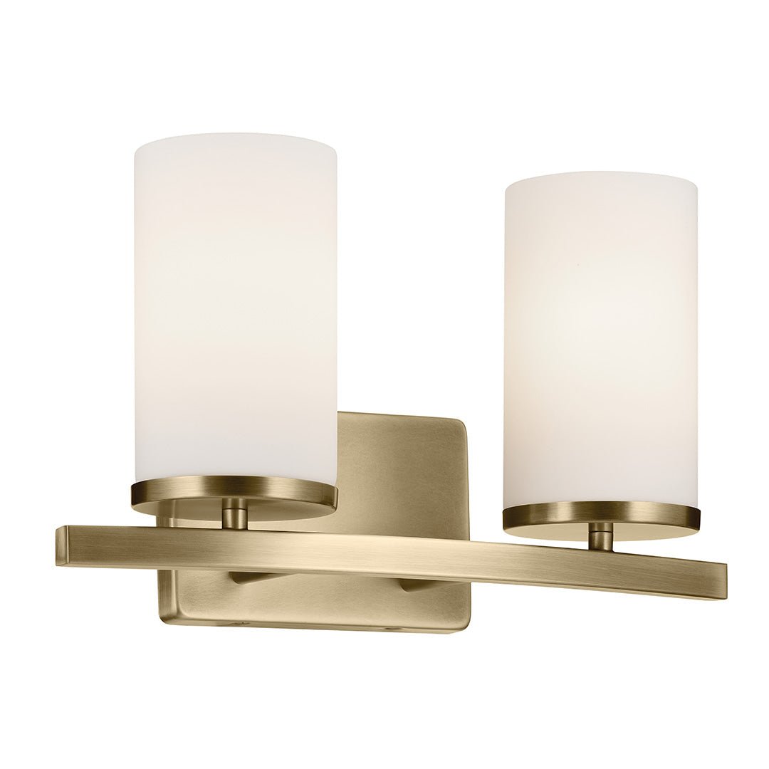 KICHLER-45496NBRKICHLER Crosby 45496 2 Light Vanity Light with Frosted/Clear Glass