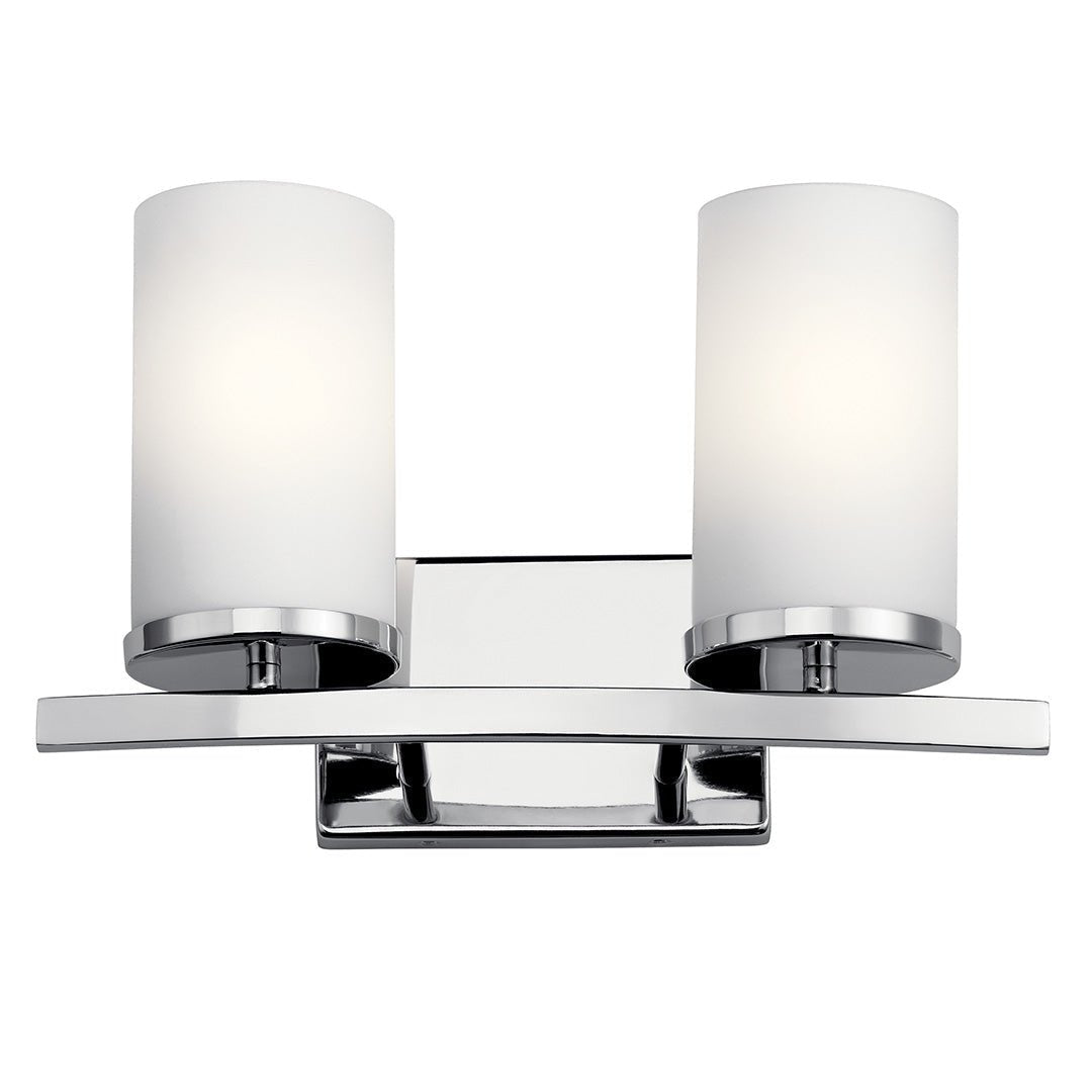 KICHLER-45496CHKICHLER Crosby 45496 2 Light Vanity Light with Frosted/Clear Glass