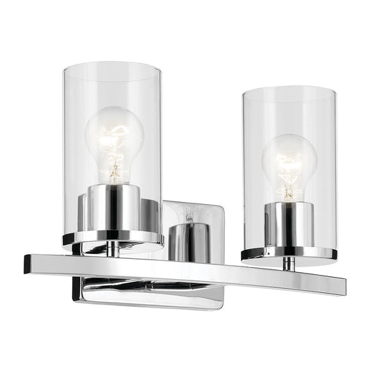 KICHLER-45496CHCLRKICHLER Crosby 45496 2 Light Vanity Light with Frosted/Clear Glass