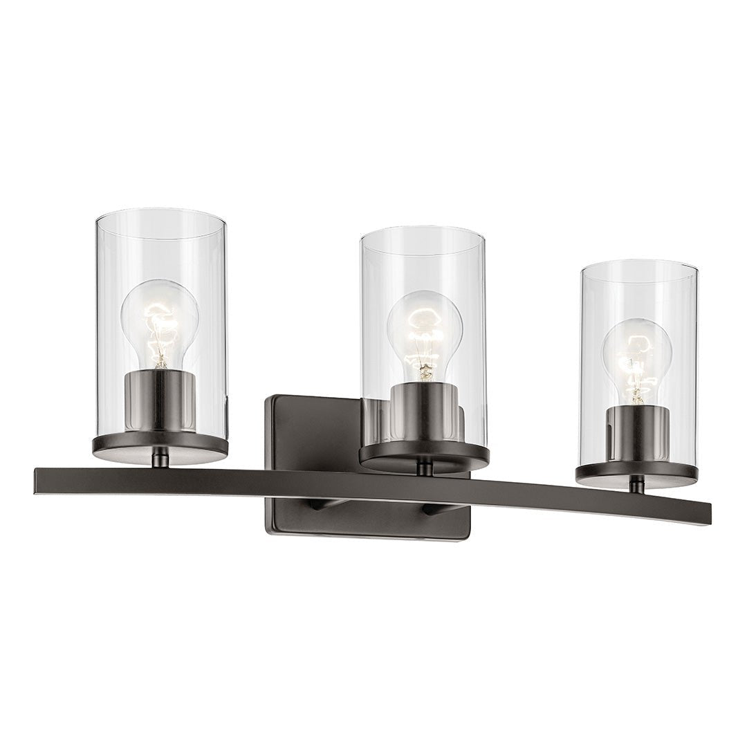 KICHLER-45497OZCLRKICHLER Crosby 45497 3 Light Vanity Light with Frosted/Clear Glass