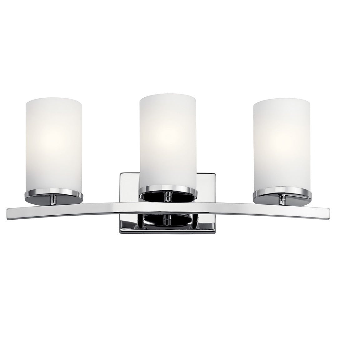 KICHLER-45497CHKICHLER Crosby 45497 3 Light Vanity Light with Frosted/Clear Glass