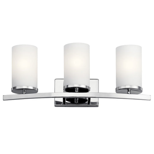 KICHLER-45497CHKICHLER Crosby 45497 3 Light Vanity Light with Frosted/Clear Glass