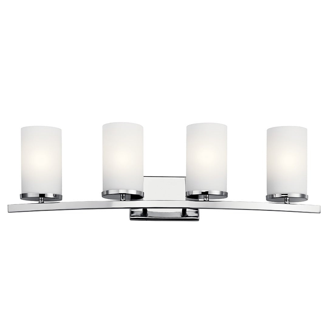 KICHLER-45498CHKICHLER Crosby 45498 4 Light Vanity Light with Frosted/Clear Glass