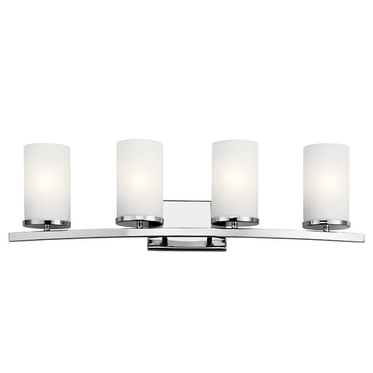 KICHLER-45498CHKICHLER Crosby 45498 4 Light Vanity Light with Frosted/Clear Glass