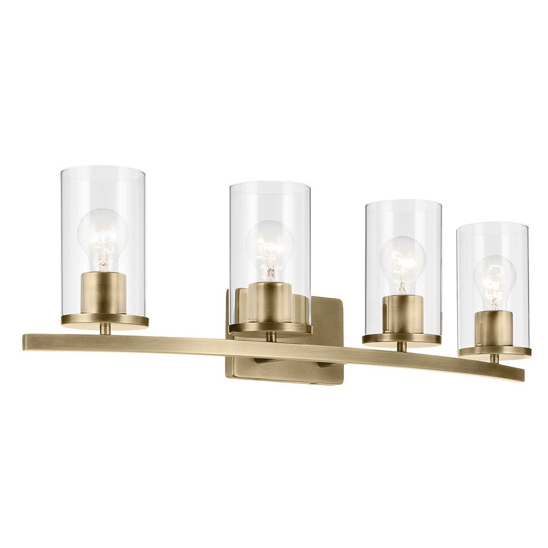 KICHLER-45498NBRCLRKICHLER Crosby 45498 4 Light Vanity Light with Frosted/Clear Glass