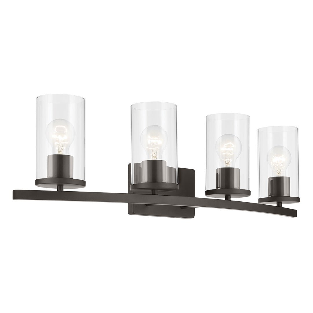 KICHLER-45498OZCLRKICHLER Crosby 45498 4 Light Vanity Light with Frosted/Clear Glass