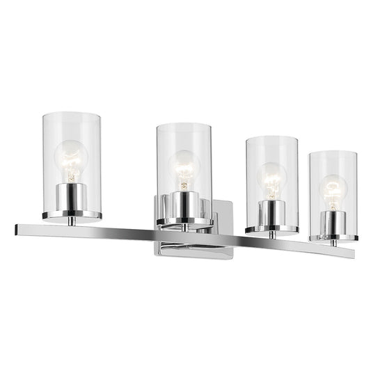 KICHLER-45498CHCLRKICHLER Crosby 45498 4 Light Vanity Light with Frosted/Clear Glass