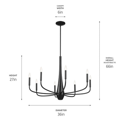 KICHLER-52526WHKICHLER Deela 52526 36" 8-Light Chandelier