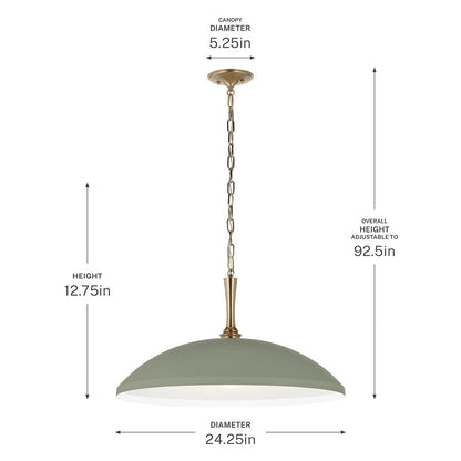 KICHLER-52637GRGKICHLER Delarosa 52637 24" 1 Light Pendant