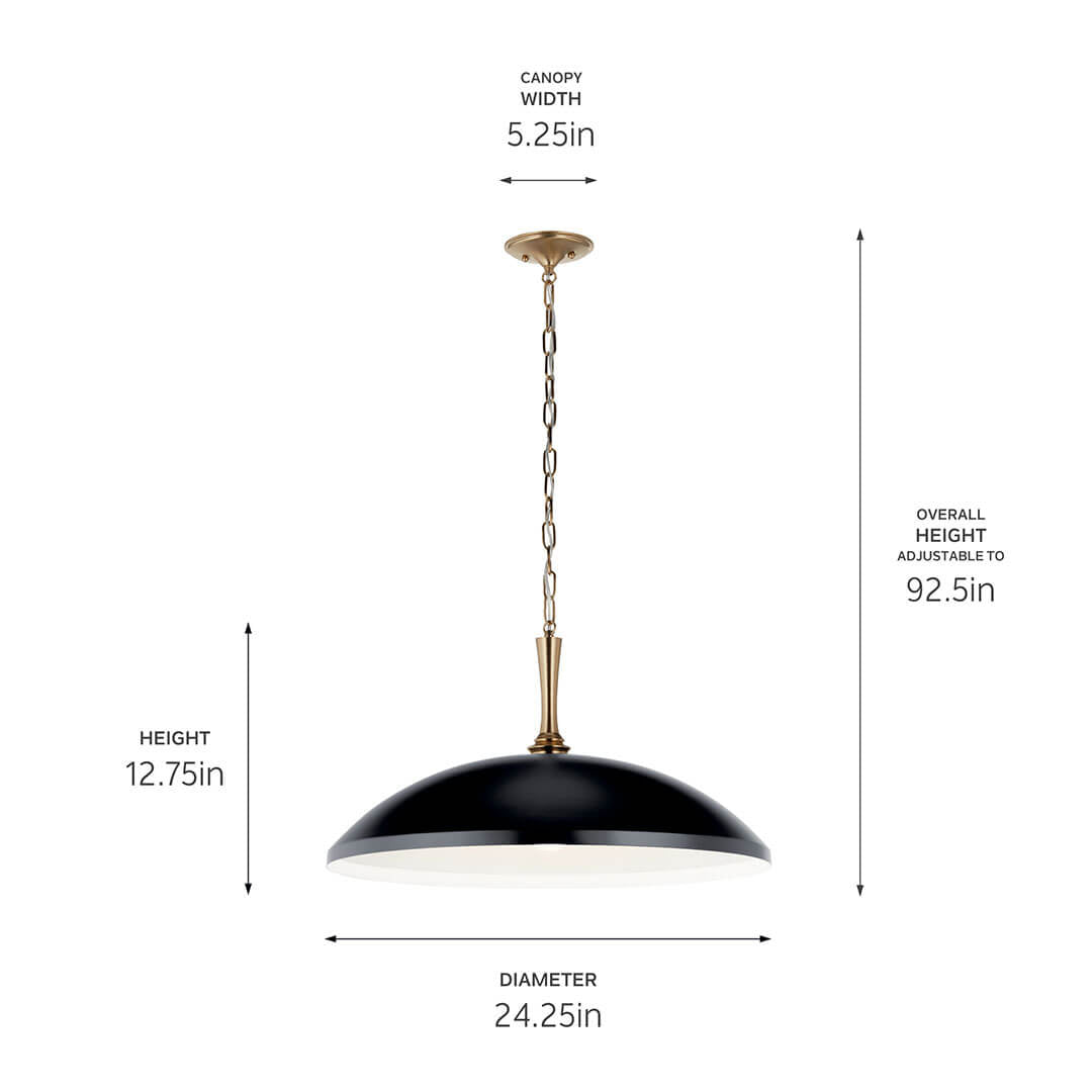 KICHLER-52637GRGKICHLER Delarosa 52637 24" 1 Light Pendant