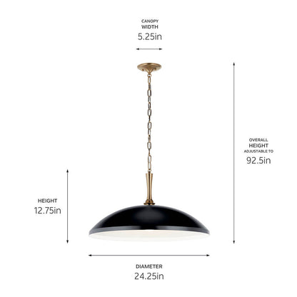 KICHLER-52637GRGKICHLER Delarosa 52637 24" 1 Light Pendant