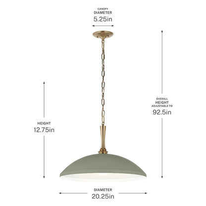 KICHLER-52638GRGKICHLER Delarosa 52638 20" 1 Light Pendant