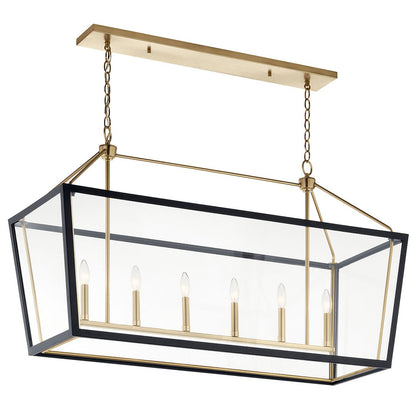 KICHLER-52622CPZBKKICHLER Delvin 52622 16" 6-Light Linear Chandelier