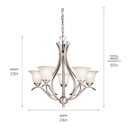 KICHLER-2020NIKICHLER Dover 2020 24" 5-Light Chandelier