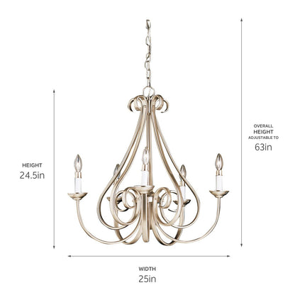 KICHLER-2021NIKICHLER Dover 2021 25" 5-Light Chandelier