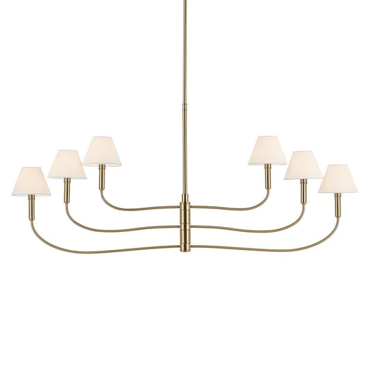 KICHLER-52768CPZKICHLER Eadie 52768 51.5" 6-Light Linear Chandelier