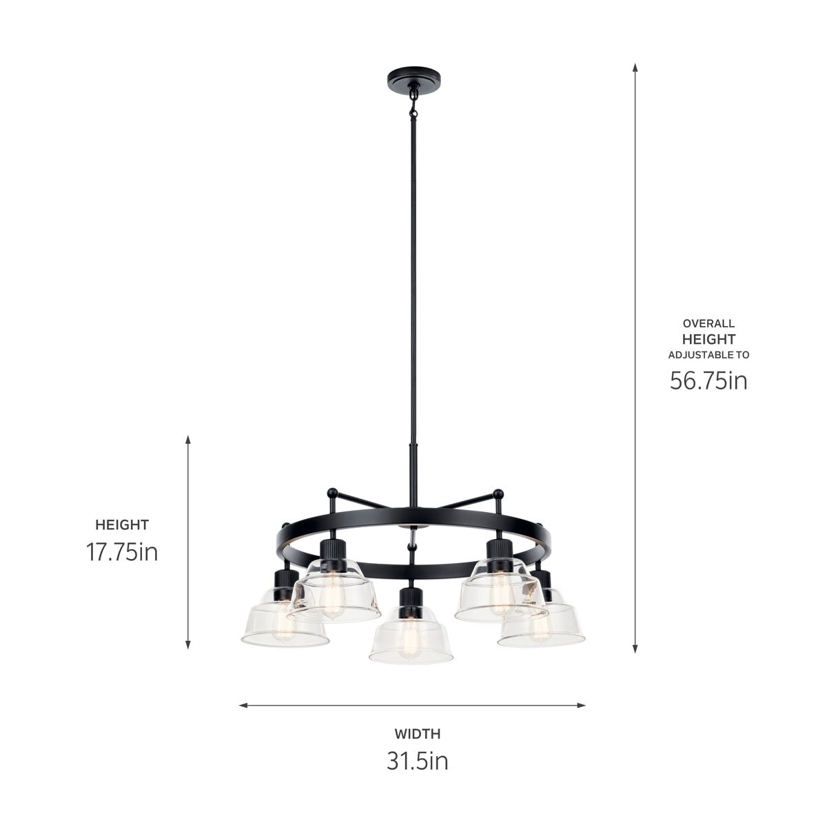 KICHLER-52403PNKICHLER Eastmont 52403 31.5" 5-Light Chandelier