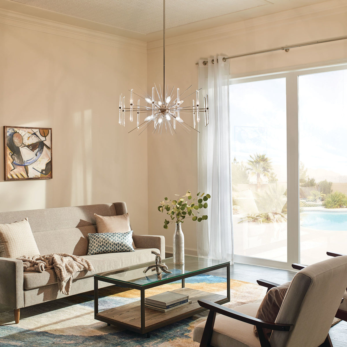 KICHLER-44276PNKICHLER Eris 44276 30" 8-Light Chandelier