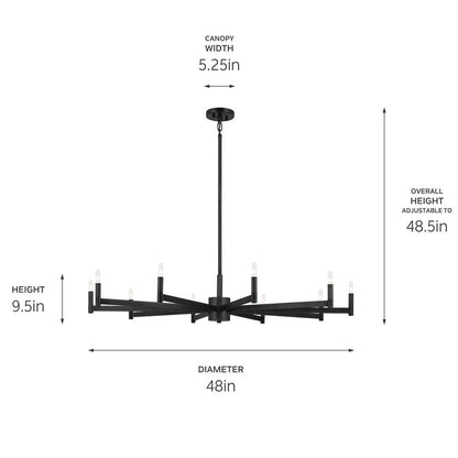 KICHLER-52613SNKICHLER Erzo 52613 48" 10-Light Chandelier