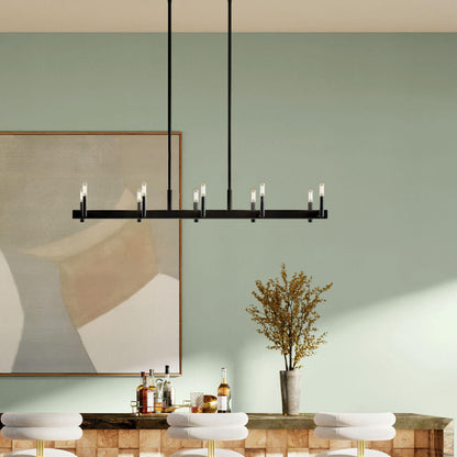 KICHLER-52614SNKICHLER Erzo 52614 12.75" 10-Light Linear Chandelier