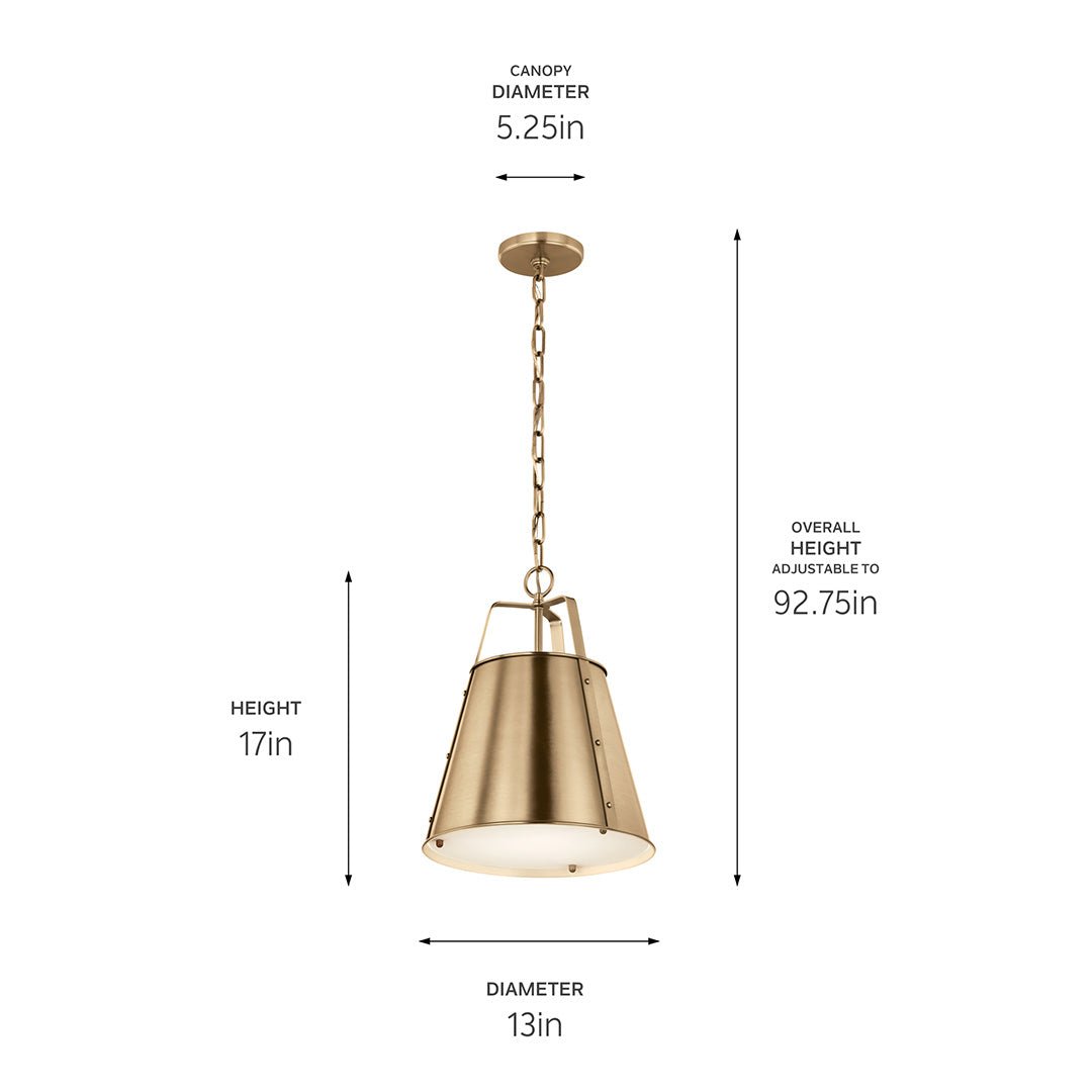 KICHLER-52710GRGKICHLER Etcher 52710 13" 1 Light Pendant