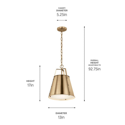 KICHLER-52710GRGKICHLER Etcher 52710 13" 1 Light Pendant