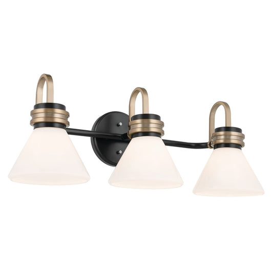 KICHLER-55155BKKICHLER Farum 55155 3 Light Vanity Light with Frosted/Clear Glass