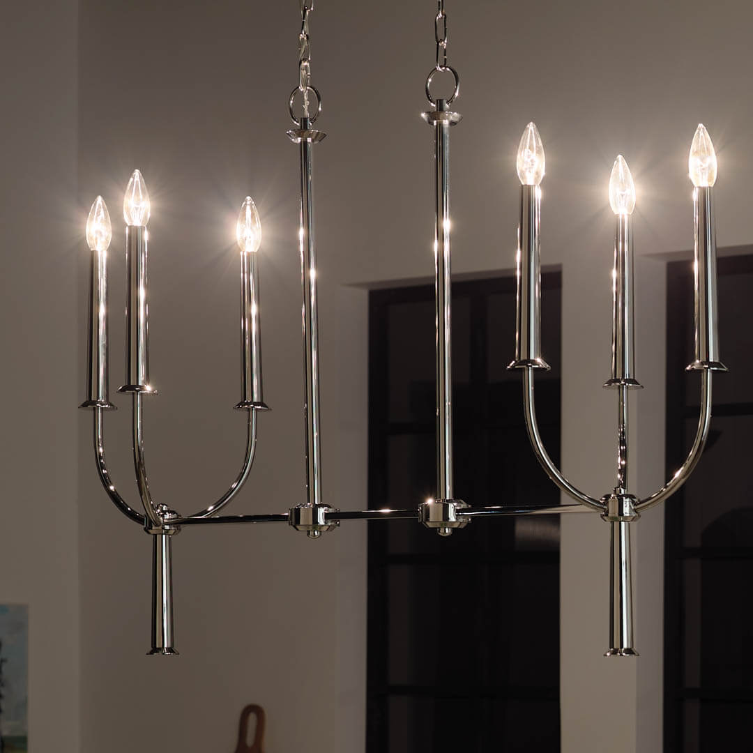 KICHLER-52495PNKICHLER Florence 52495 10" 6-Light Linear Chandelier