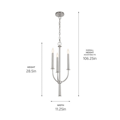 KICHLER-52496PNKICHLER Florence 52496 11.25" 3-Light Chandelier