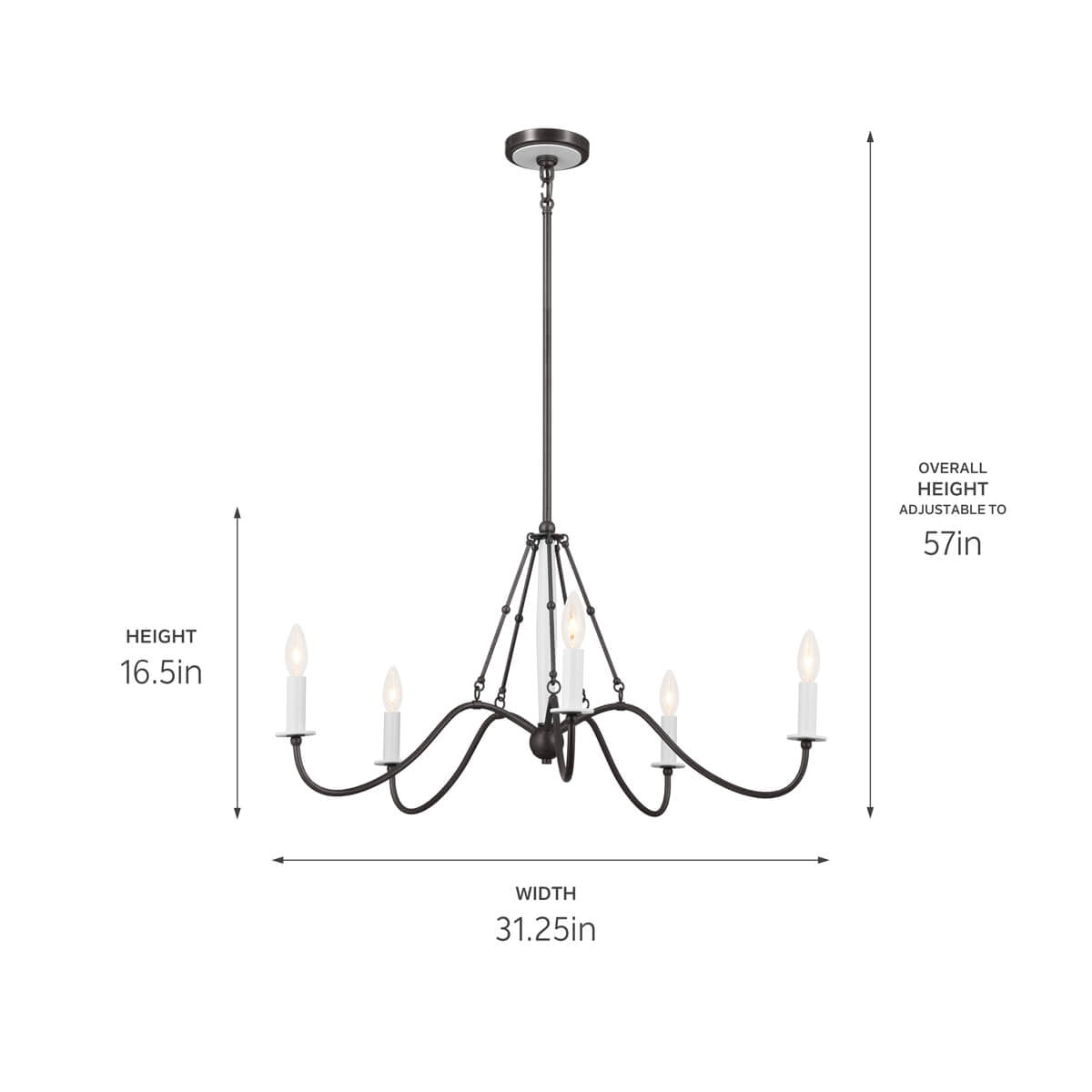 KICHLER-52455AVIKICHLER Freesia 52455 31.25" 5-Light Chandelier