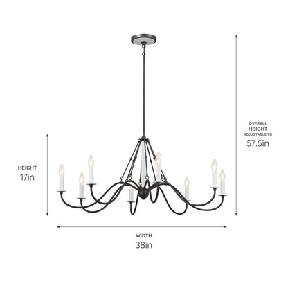 KICHLER-52456BKTKICHLER Freesia 52456 38" 8-Light Chandelier