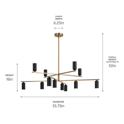KICHLER-52533CPZWHKICHLER Gala 52533 5.5W LED 55.75" Chandelier