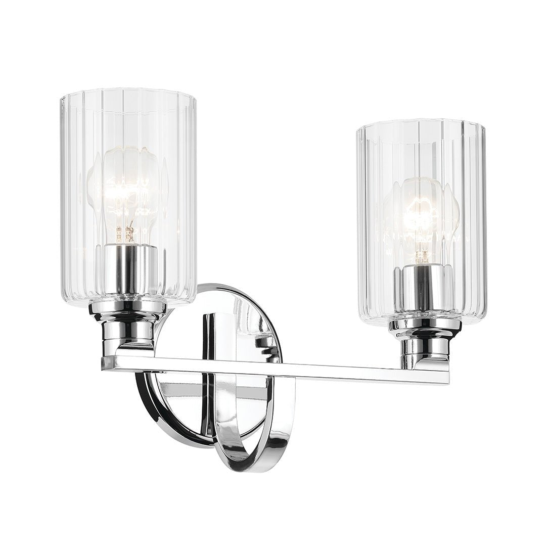 KICHLER-55225CHFLUKICHLER Gioe 55225 2 Light Vanity Light with Clear/Frosted Glass
