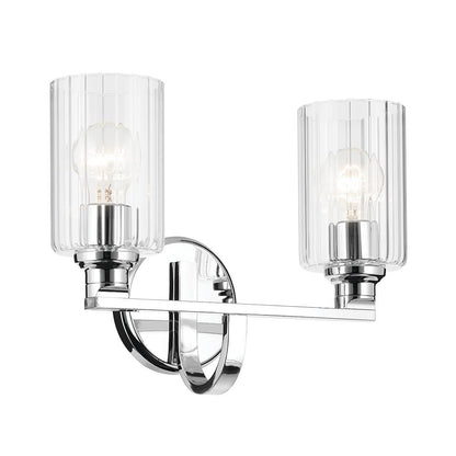 KICHLER-55225CHFLUKICHLER Gioe 55225 2 Light Vanity Light with Clear/Frosted Glass
