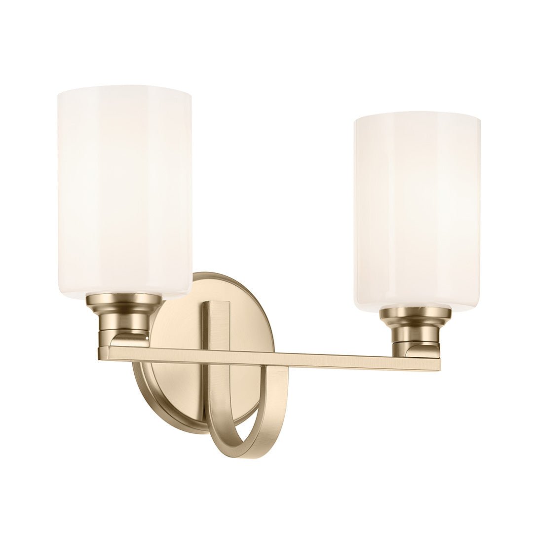 KICHLER-55225CPZKICHLER Gioe 55225 2 Light Vanity Light with Clear/Frosted Glass