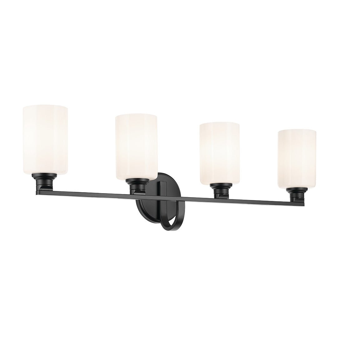 KICHLER-55227BKKICHLER Gioe 55227 4 Light Vanity Light with Clear/Frosted Glass