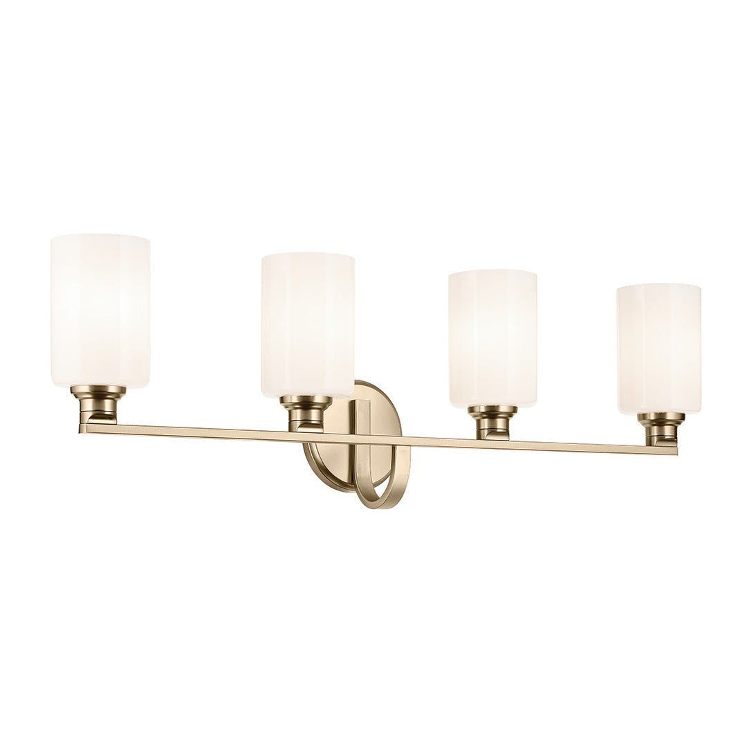 KICHLER-55227CPZKICHLER Gioe 55227 4 Light Vanity Light with Clear/Frosted Glass