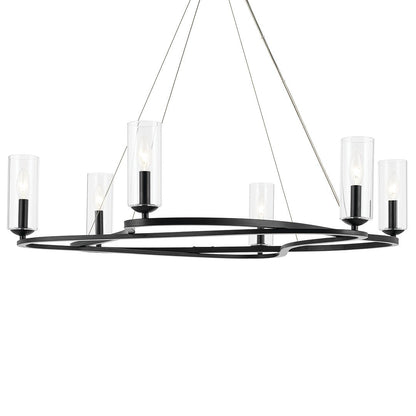 KICHLER-52771BKKICHLER Harpin 52771 37.75" 6-Light Chandelier