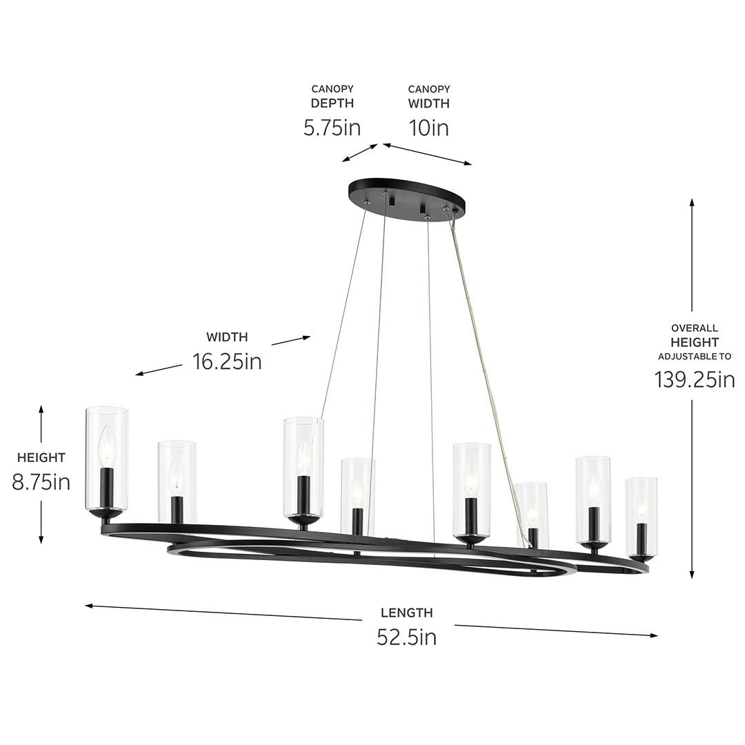 KICHLER-52772PNKICHLER Harpin 52772 16.25" 8-Light Chandelier