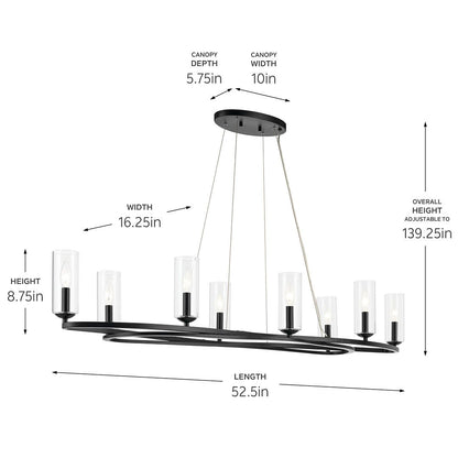KICHLER-52772PNKICHLER Harpin 52772 16.25" 8-Light Chandelier