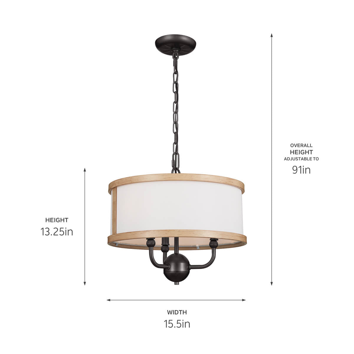 KICHLER-52465NBRKICHLER Heddle 52465 15.5" 3-Light Chandelier