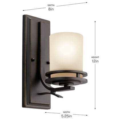 KICHLER-5076OZKICHLER Hendrik 12" 1 Light Wall Sconce with Frosted