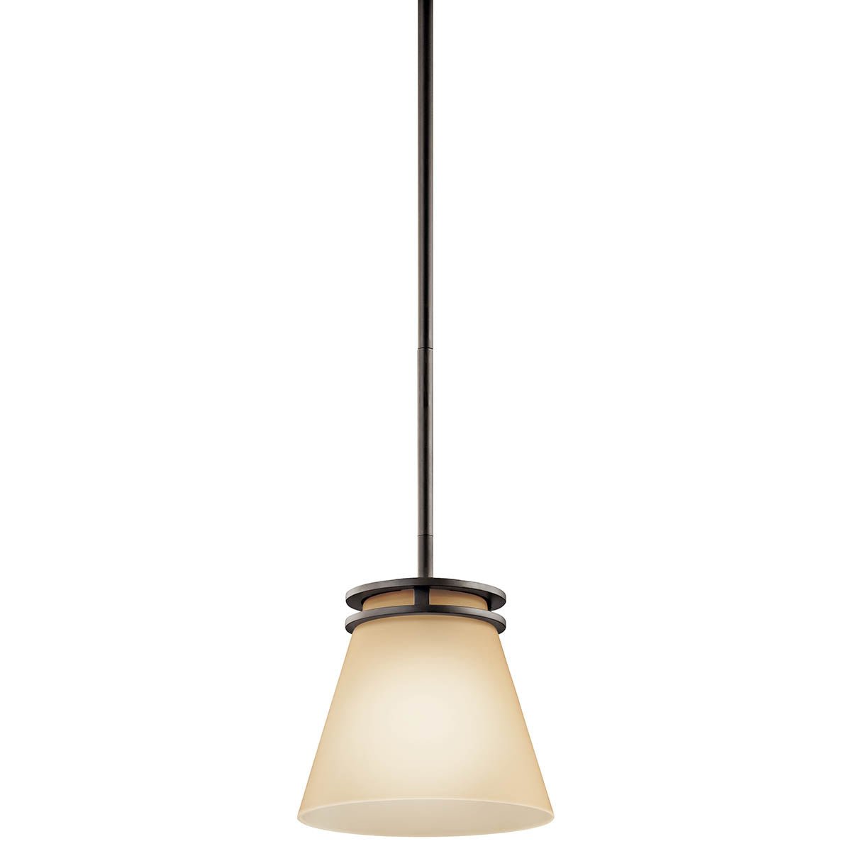 KICHLER-1687OZKICHLER Hendrik 1687 8.75" 1 Light Mini Pendant with Satin Etched Glass