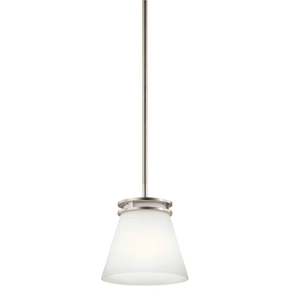 KICHLER-1687NIKICHLER Hendrik 1687 8.75" 1 Light Mini Pendant with Satin Etched Glass