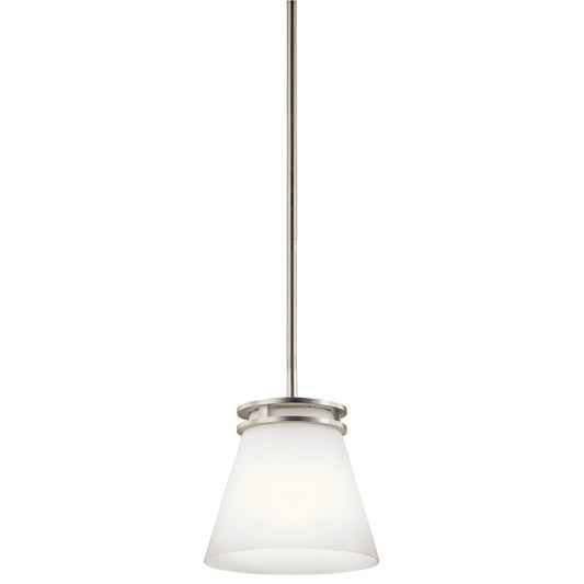 KICHLER-1687NIKICHLER Hendrik 1687 8.75" 1 Light Mini Pendant with Satin Etched Glass