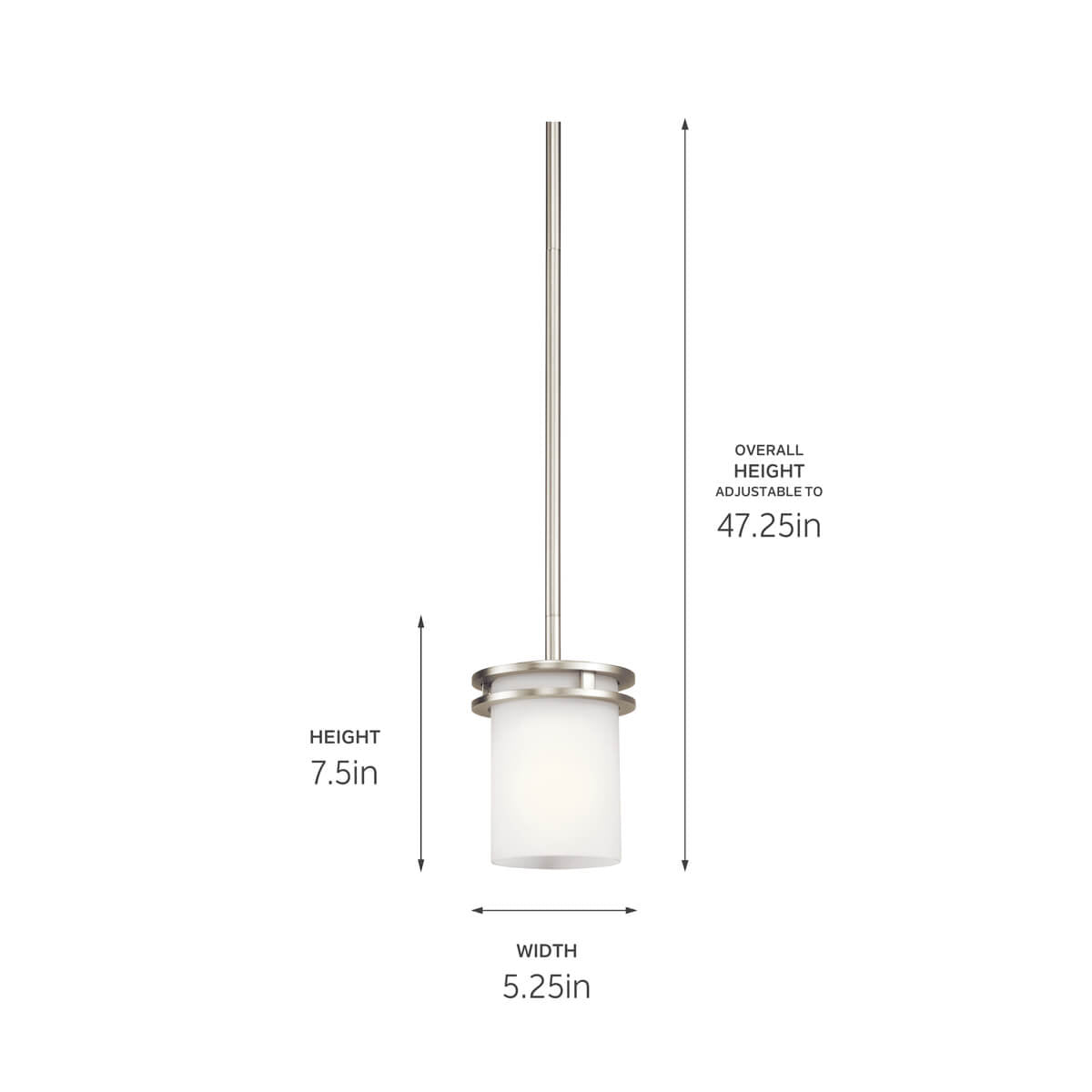 KICHLER-3475OZKICHLER Hendrik 3475 7.5" 1 Light Mini Pendant with Satin Etched Glass