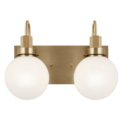 KICHLER-55150CPZKICHLER Hex 55150 2 Light Vanity with Frosted Glass