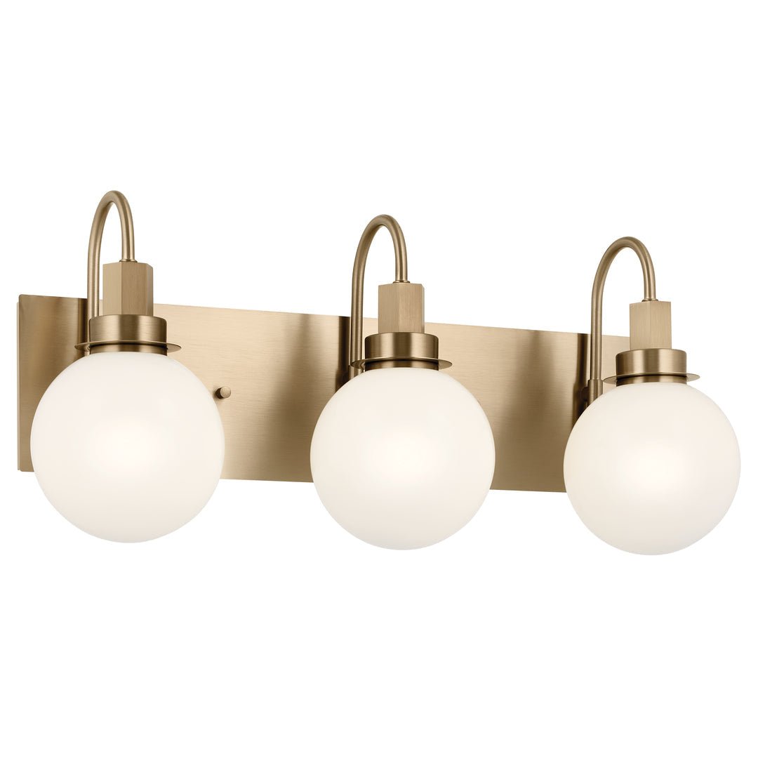 KICHLER-55151CPZKICHLER Hex 55151 3 Light Vanity with Frosted Glass