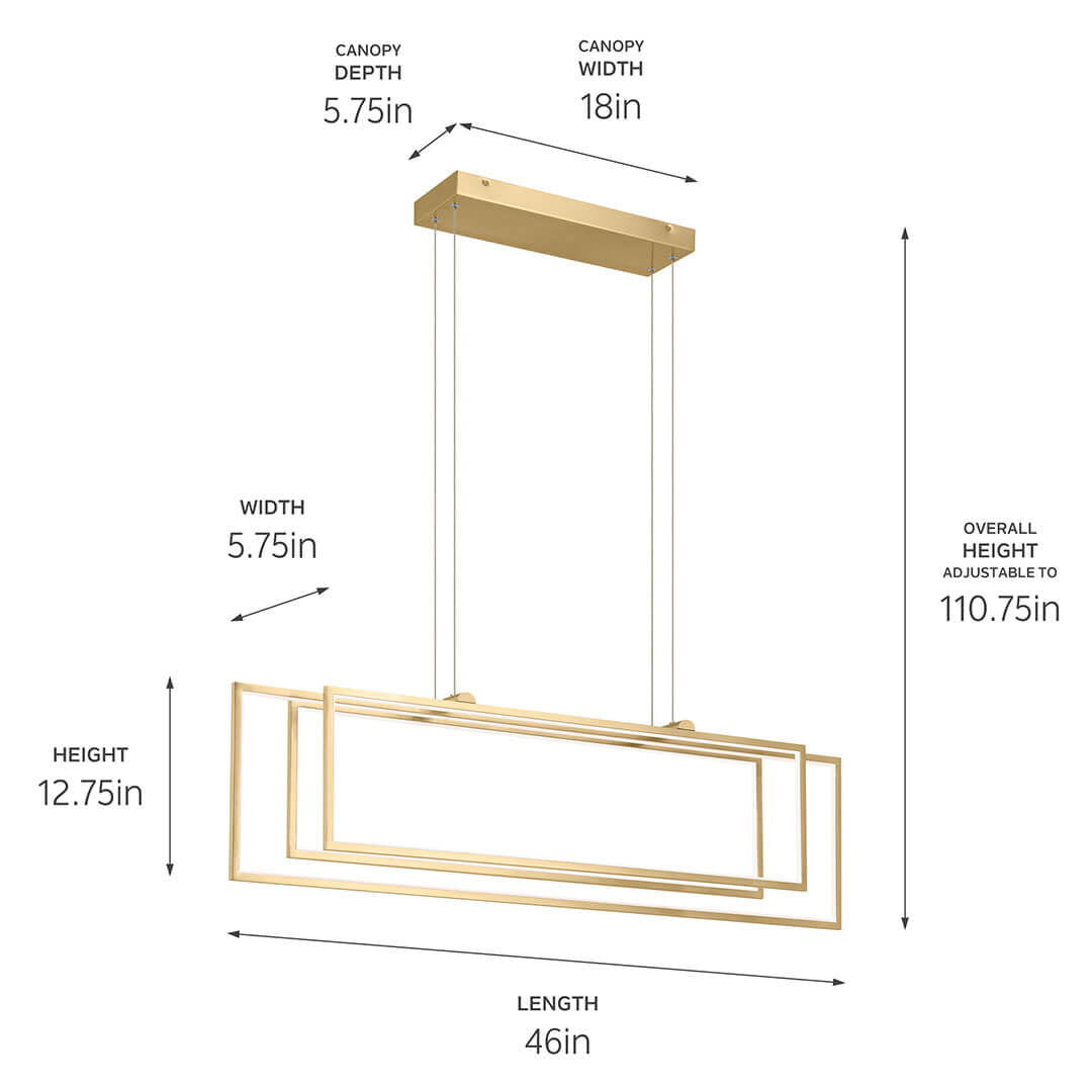 KICHLER-84331WHKICHLER Jestin 84331 130.0W LED 5.75" Linear Chandelier 30K